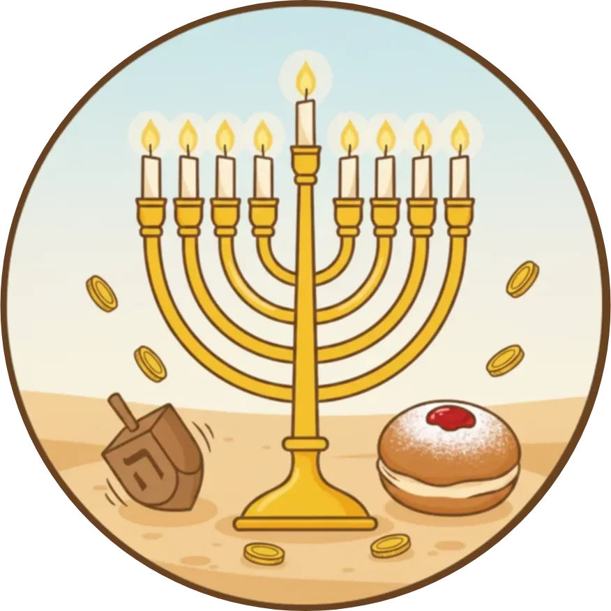hanukka Dreidel without on transparent background